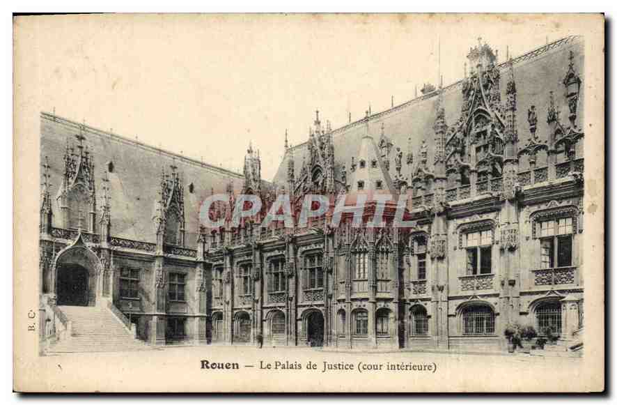 CPA Rouen Palais de Justice cour interieure 