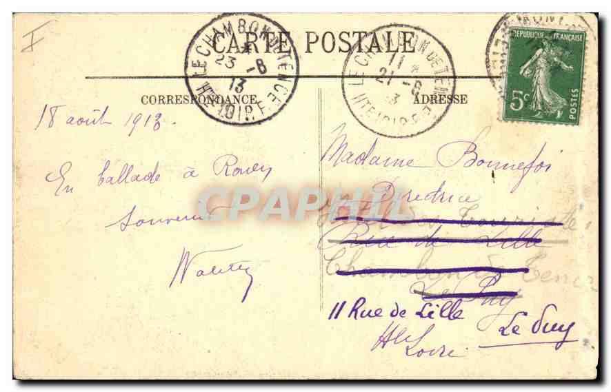CPA Rouen Palais de Justice ensemble vu de la rue aux Juifs  — Rückseite