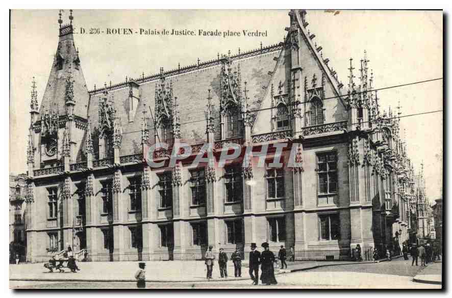 CPA Rouen Palais de Justice facade place Verdrel 