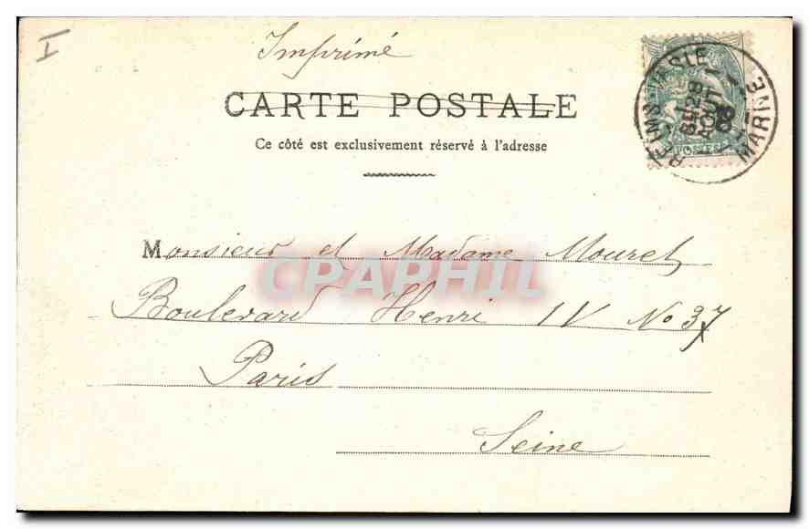 CPA Reims Plais de Justice  — Rückseite