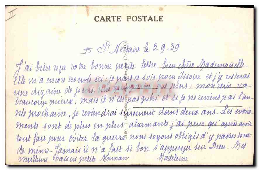 CPA Folklore L'Auvergne la Bourree d'Auvergne  — Verso