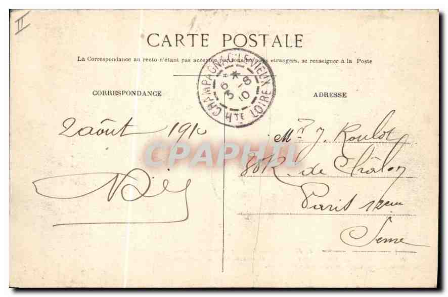 CPA Folklore Chi yeou voulio la Bourree sorte de danse nationaldans la music gaie  — Verso