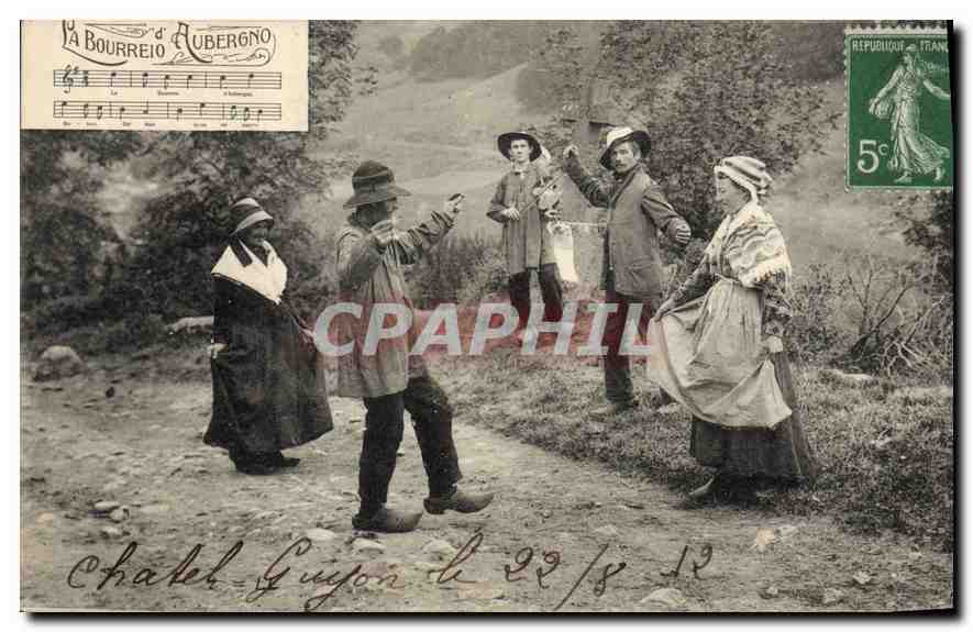 CPA Folklore La Bourreio d'Aubergno 