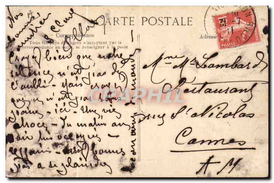 CPA Folklore L'Auvergne Pittoresque une noce Auvergnate  — Verso
