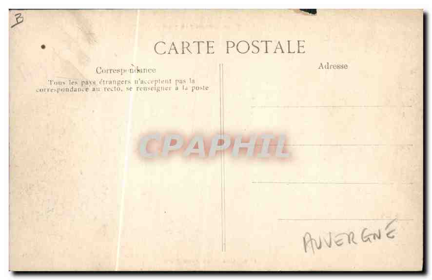 CPA Folklore L'Auvergne Pittoresque une noce Auvergnate  — Verso