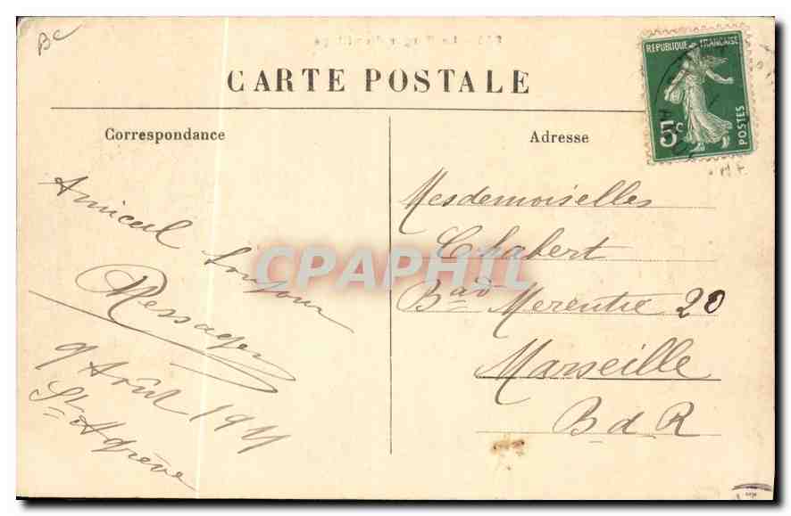 CPA Folklore le berger du village la Bourree du Velay  — Verso