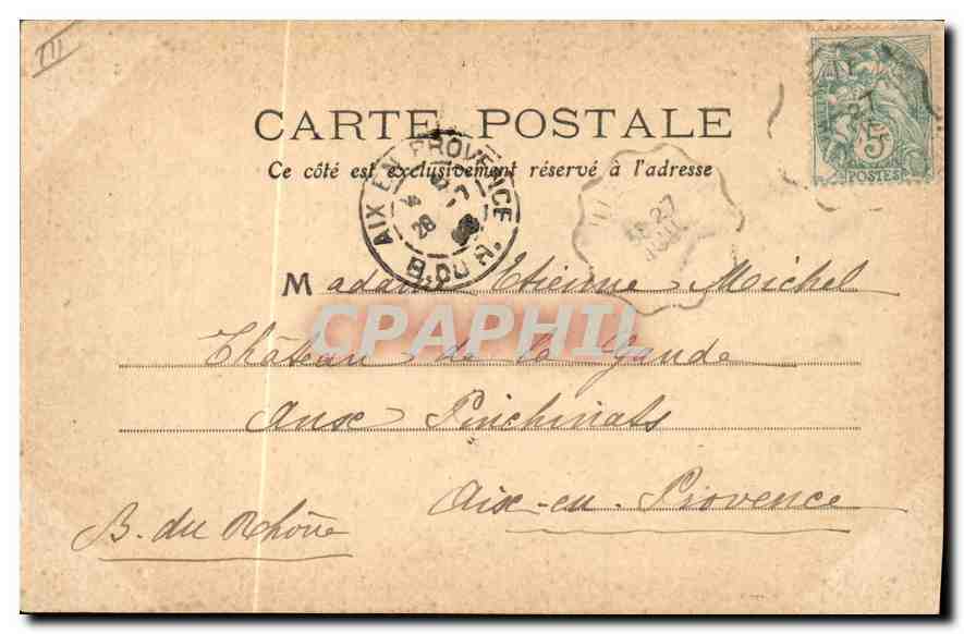 CPA Folklore Bourree d'Auvergne Presentation des Dames  — Verso