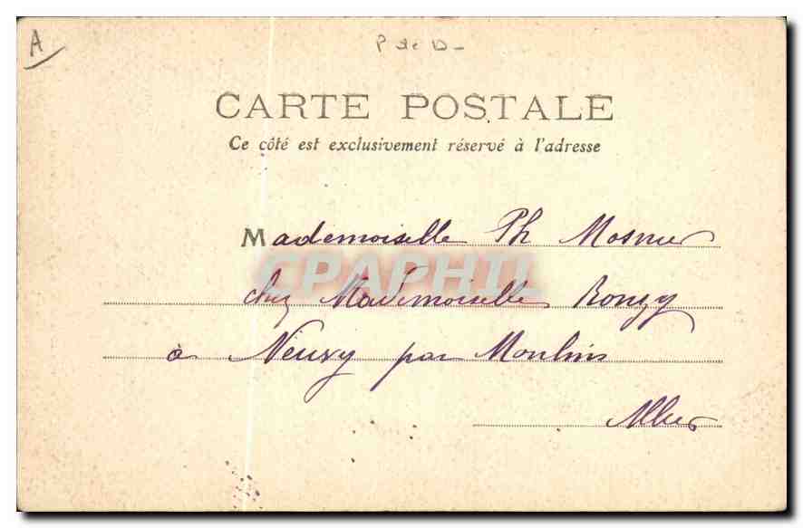 CPA Folklore Type d'Auvergne maraichere des environs de Riom  — Verso
