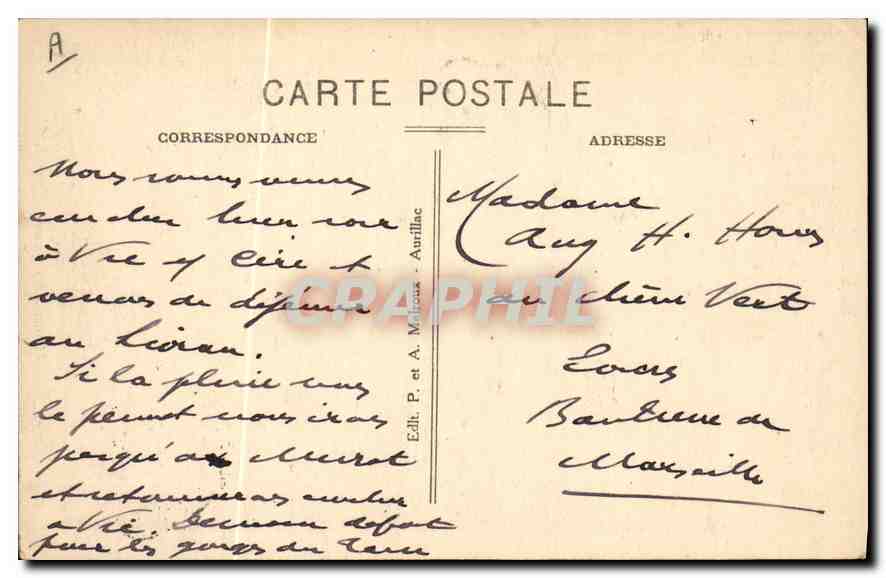 CPA Folklore Cantal Fileuse Auvergnate  — Verso