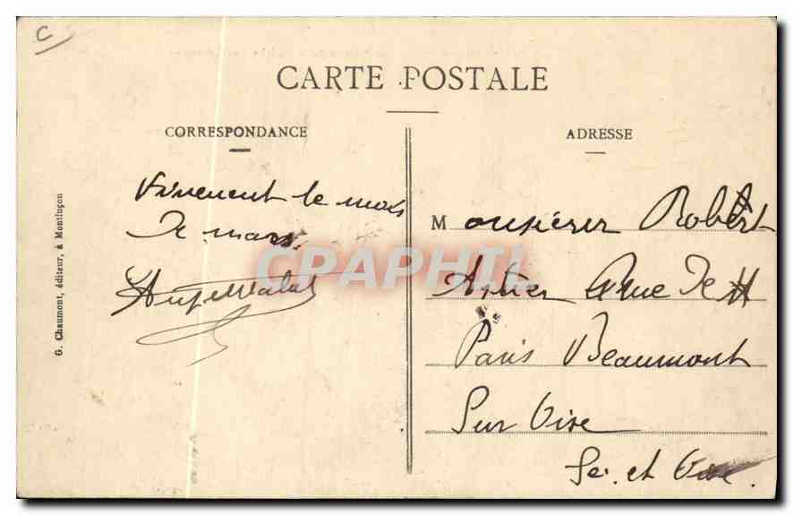 En Bourbonnais — Le Labouage — Cliché Louis Prevost — Verso