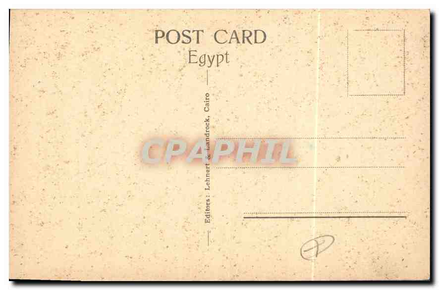 Cairo — The Pyramids — Lehnart & Landrock, n° 1051 — Back