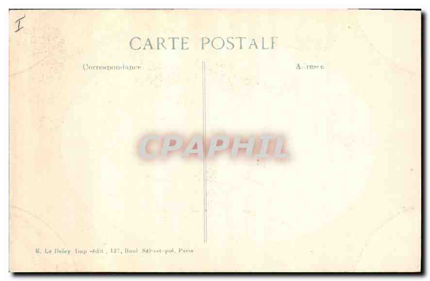 Reims — Ansicht vom oberen Teil der Kathedrale nach dem Bombardement von 1914 — Edition E.D. — Rückseite
