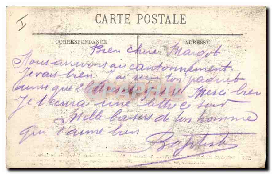 Reims — Maison de Laines détruite — édition M. Laverdure, n°268 — Verso