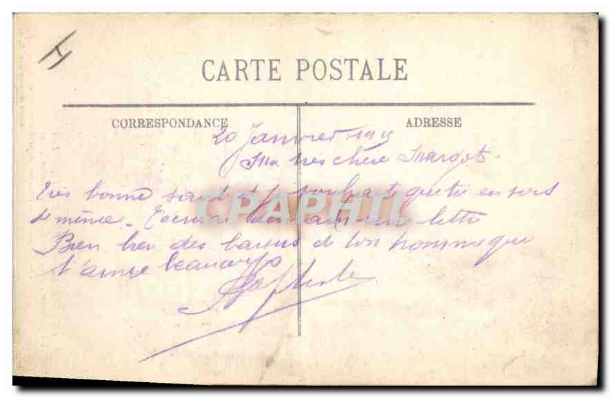 Rue des Elus, Reims — Un premier étage bombardé par les Allemands — Gilché M. Lavergne, Reims — Rückseite
