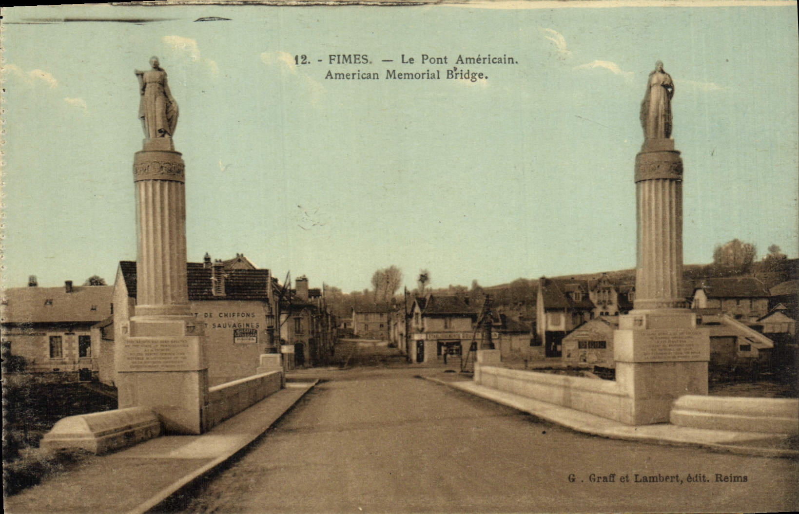 CPA Militaria Fimes Le Pont Americain 