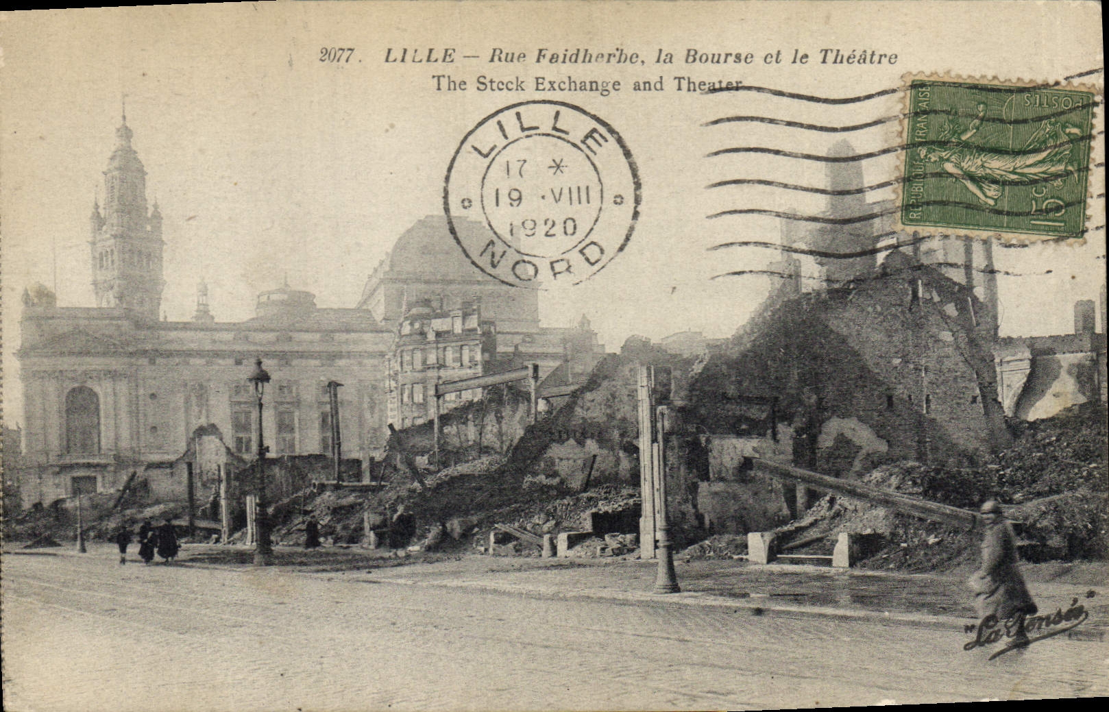 LILLE — Rue Faidherbe, la Bourse et le Théâtre — La Lense