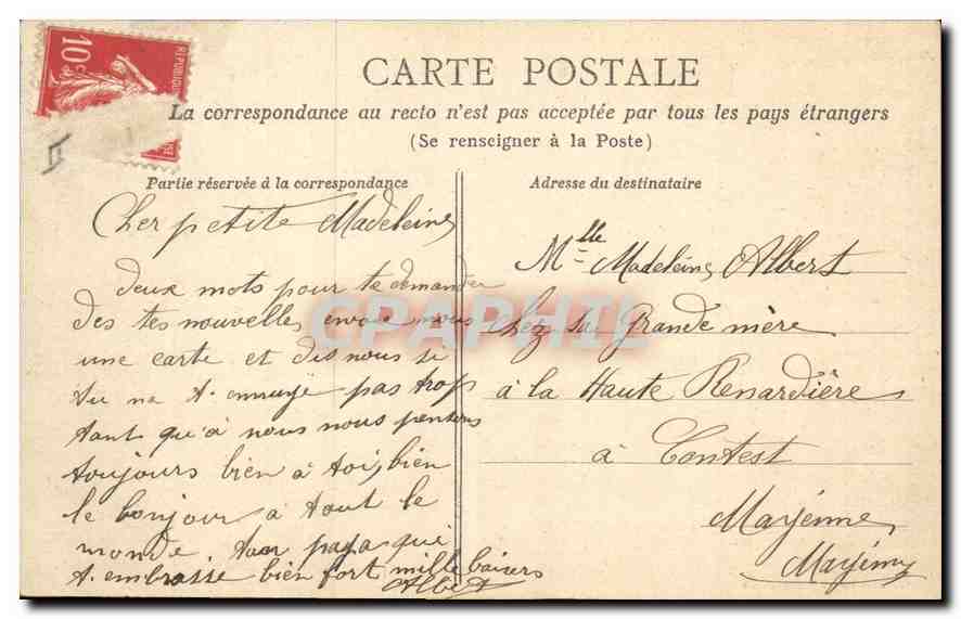 CPA Versailles La Prefecture  — Verso