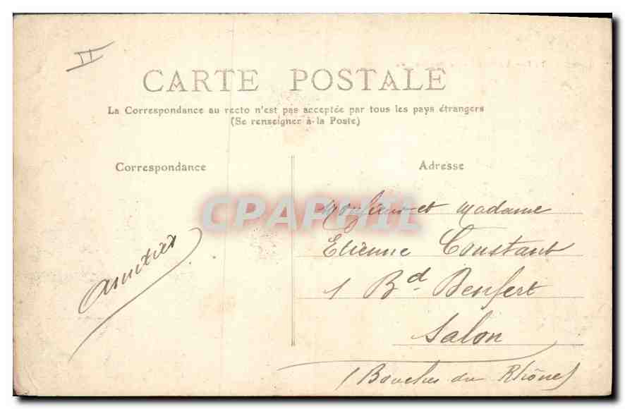 CPA Bretagne Vannes La Prefecture  — Verso