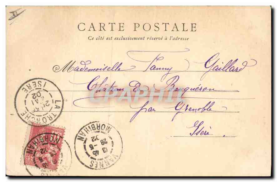 CPA Vannes La Prefecture  — Rückseite