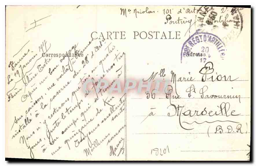 CPA Vannes Le Parc de la Prefecture  — Verso