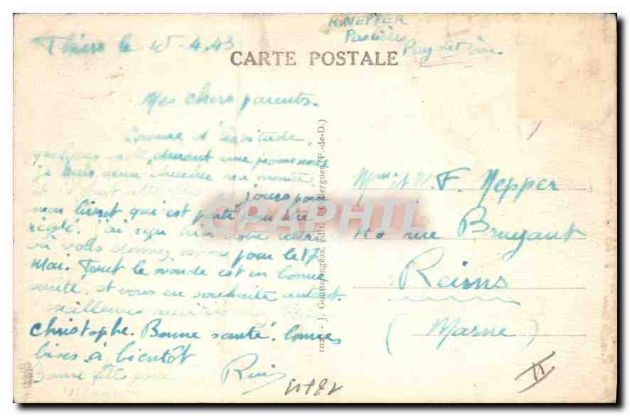 CPA Folklore L'Auvergne ce jeune Auvergnat bien sous tous les rapports epouserait demoiselle riche j — Verso