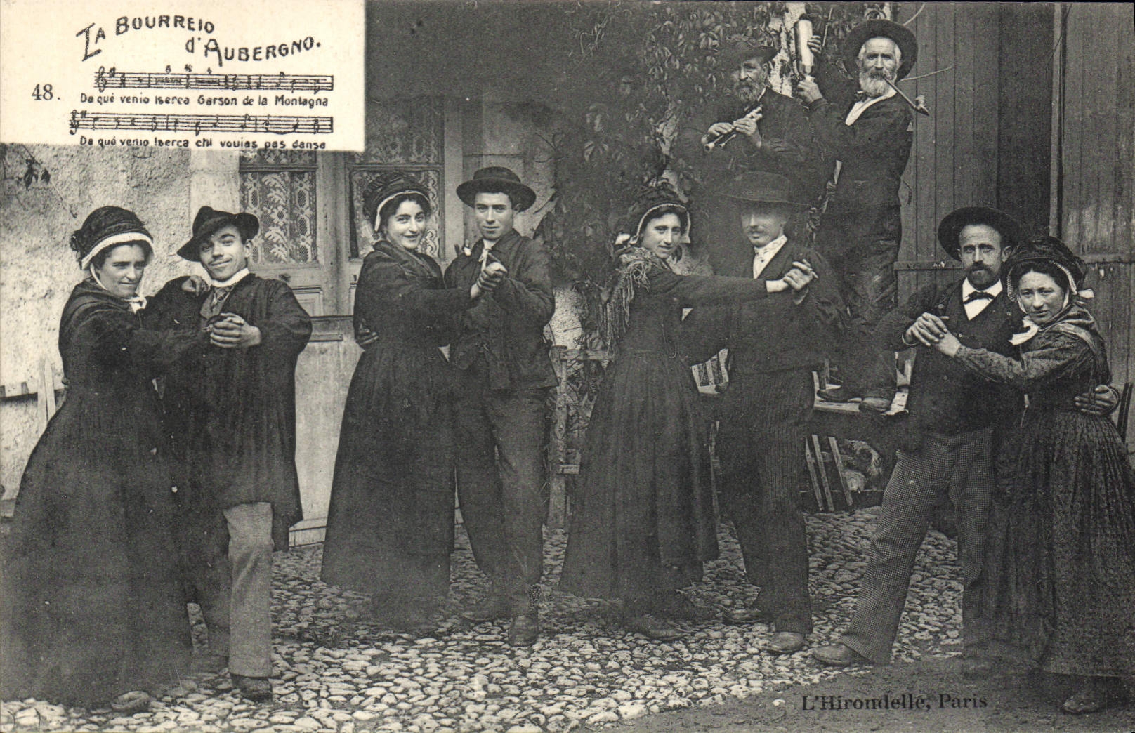 La Bourrée d'Aubergno — Danse folklorique — L'Hirondelle, Paris, n°48