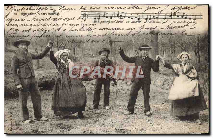CPA Folklore La Bourreio d'Auberono 