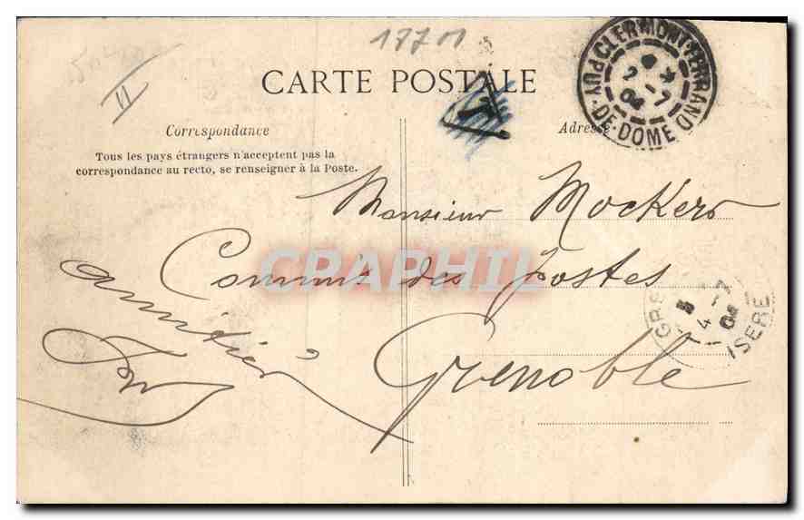 CPA Folklore La Bourreio d'Auberono  — Verso