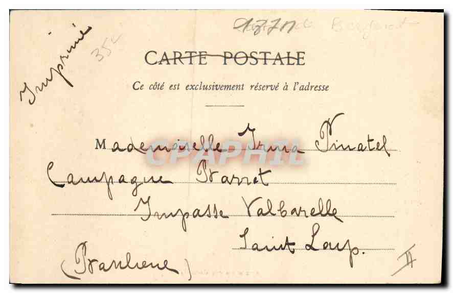 CPA Folklore Le Petit Auvergnat  — Verso