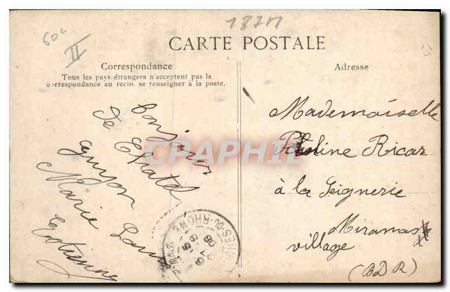 CPA Folklore L'Auvergne pittoresque  — Verso