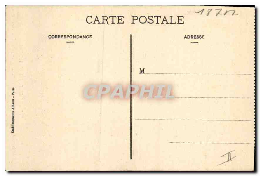 CPA Folklore Types et costumes d'auvergne Jouer de vielle andimanche por aller jouer a la Noce  — Verso