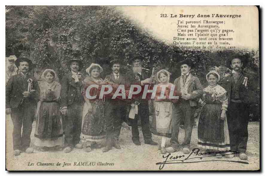 CPA Folklore Le Berry dans l'Auvergne Les Chansons de Jean Rameau illustrees 