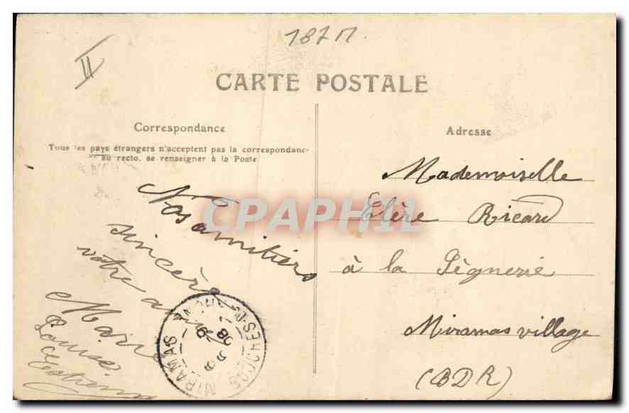 CPA Folklore La Bourreio d'Auberono Bourree d'Auvergne  — Verso