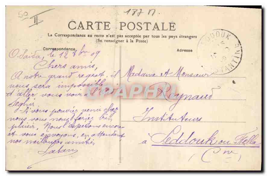 CPA Folklore La Bourreio d'Auberono Bourree d'Auvergne  — Verso