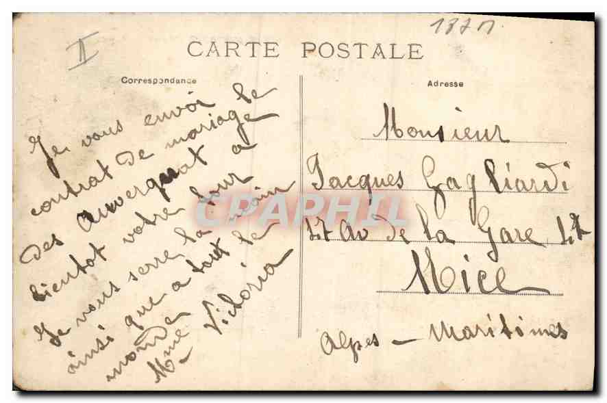 CPA Folklore Notre Auvergne Region du Puy de Dome  — Verso