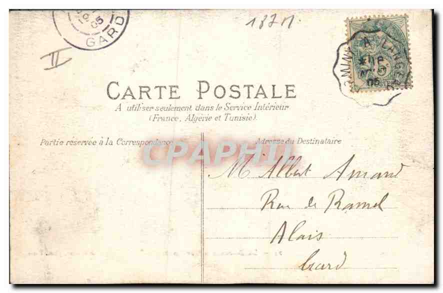 CPA Folklore Bourree d'Auvergne  — Verso