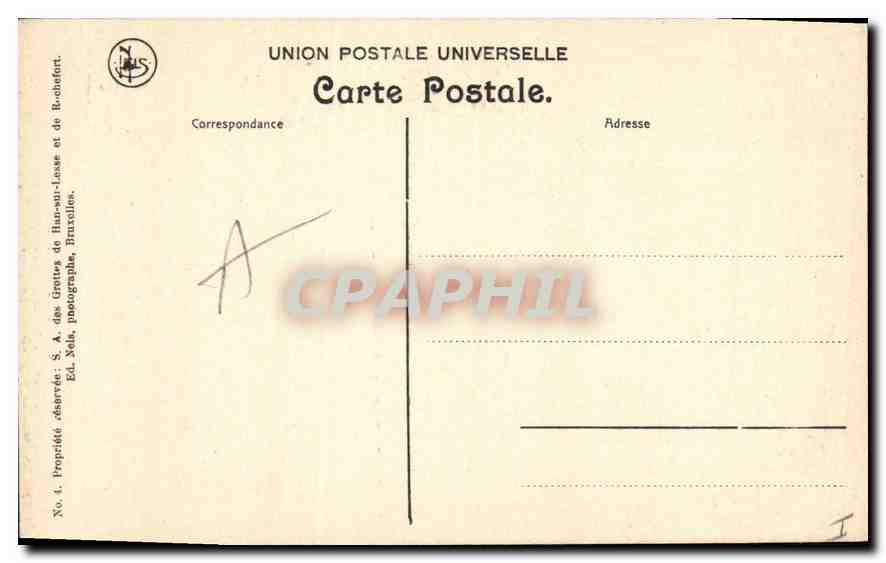 CPA Grottes de Han Le Tonneau des Danaides  — Rückseite
