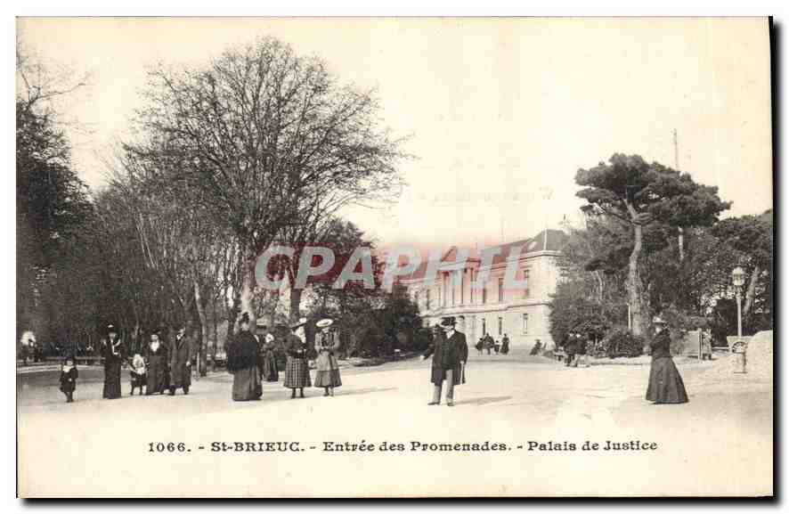 CPA Saint Brieuc Palais de Justice Entree des Promenades 