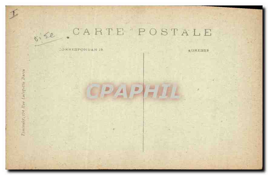 CPA Guerre 1914 a 1918 Senlis Le Palais de Justice incendie par le Allemands  — Verso