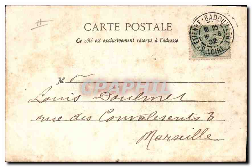CPA Saint Etienne Palais de Justice  — Verso