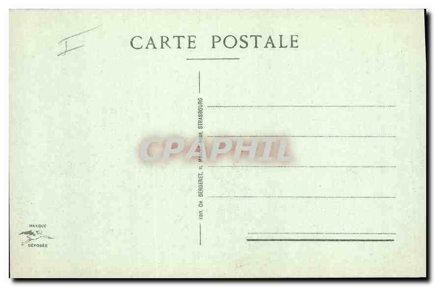 CPA Strasbourg Palais de Justice Eglise Saint Pierre le Jeune  — Verso