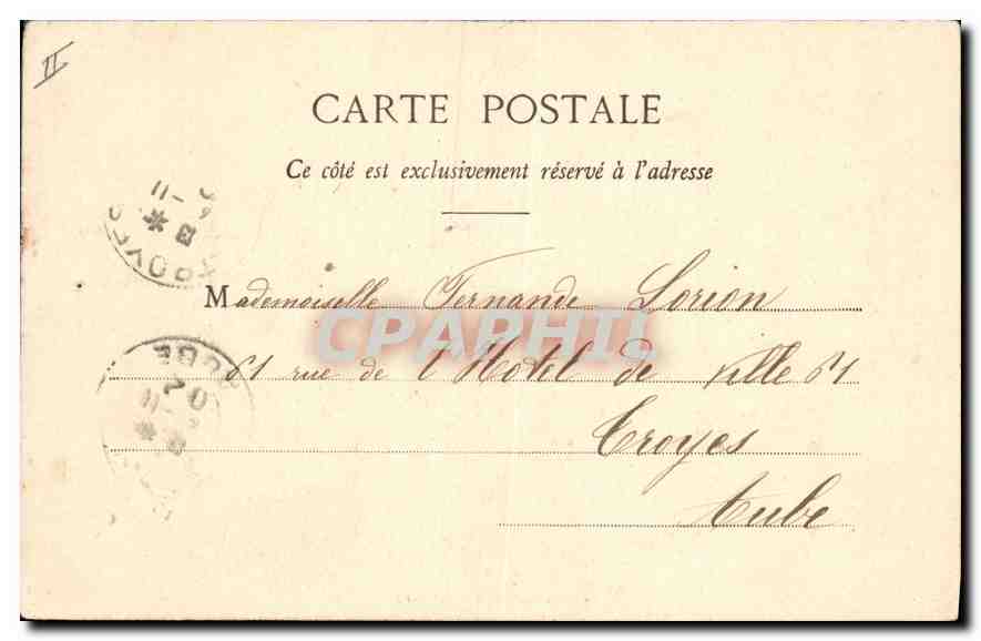 CPA Saint Etienne Palais de Justice  — Verso