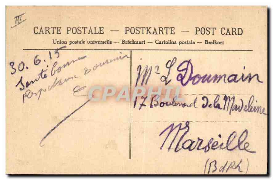 CPA St Pol sur Ternoise Tribunal (carte toilee) — Verso