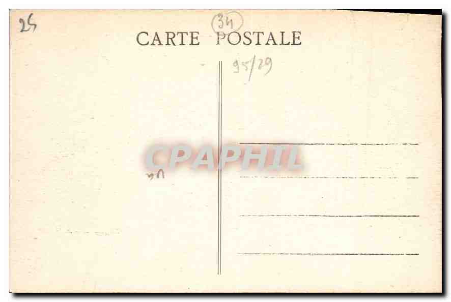 CPA Saint Pons Le Palais de Justice et la Tour du Comte Pons  — Verso