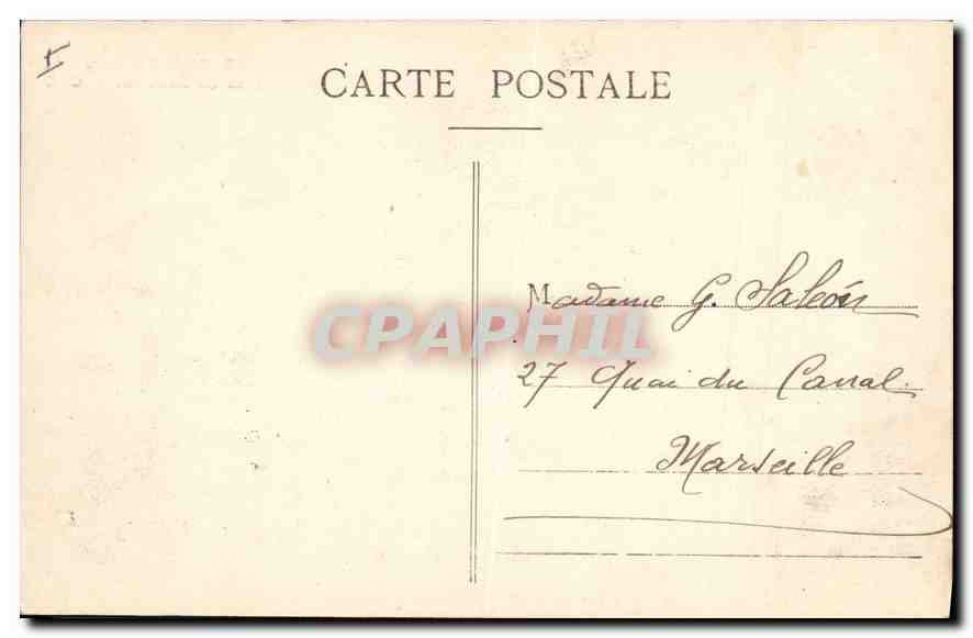 CPA St Etienne Palais de Justice  — Verso