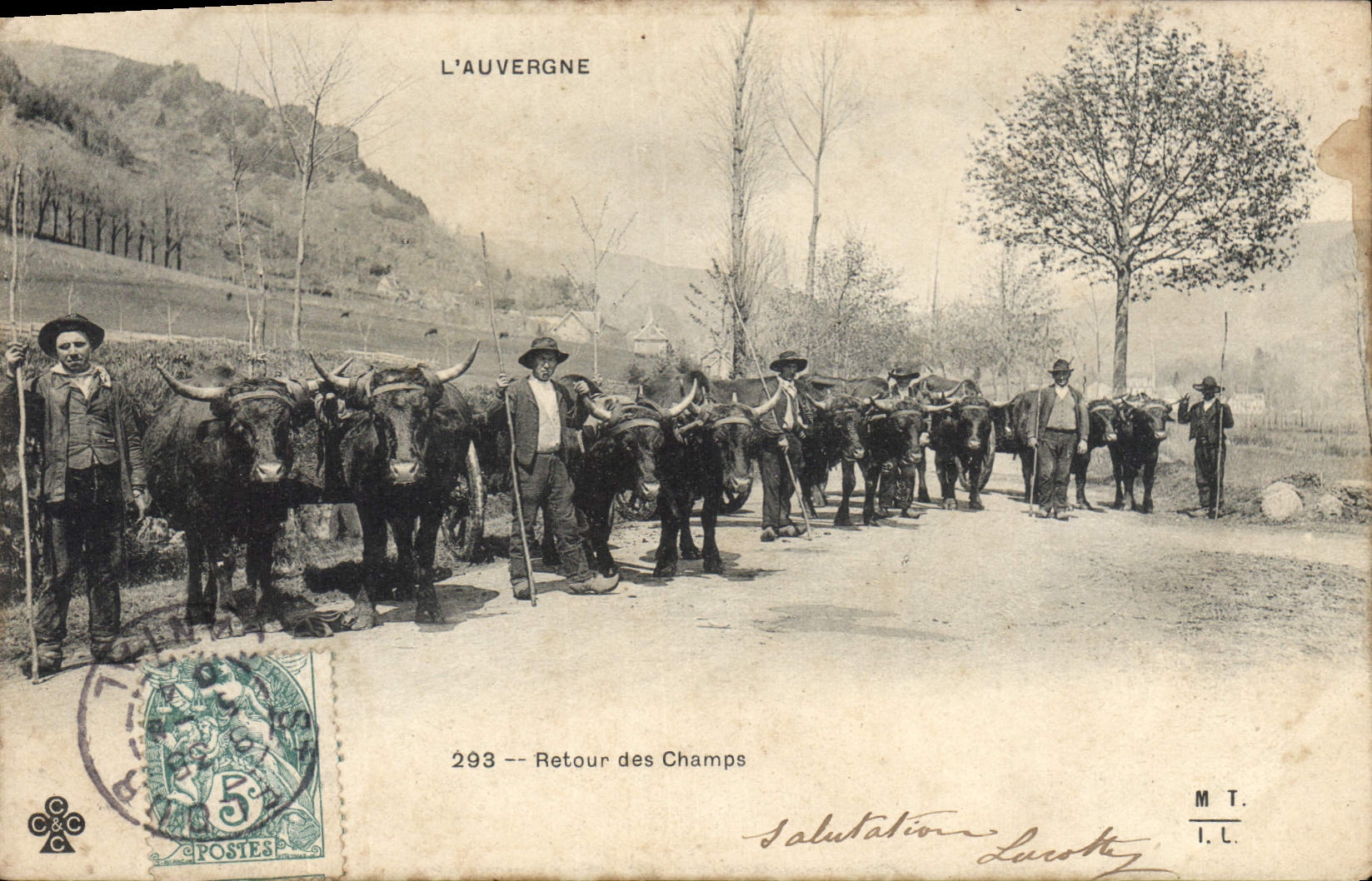 L'Auvergne — Retour des Champs — M.T. Lursoty, n°293