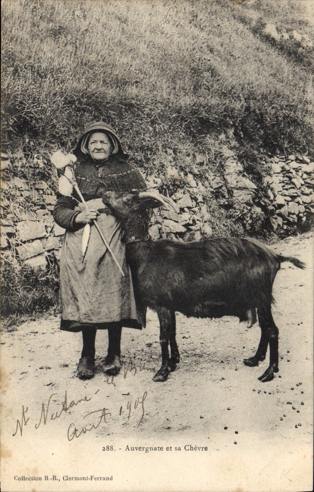 Auvergnate et sa Chèvre — Collection B.-B., Clermont-Ferrand, n°288