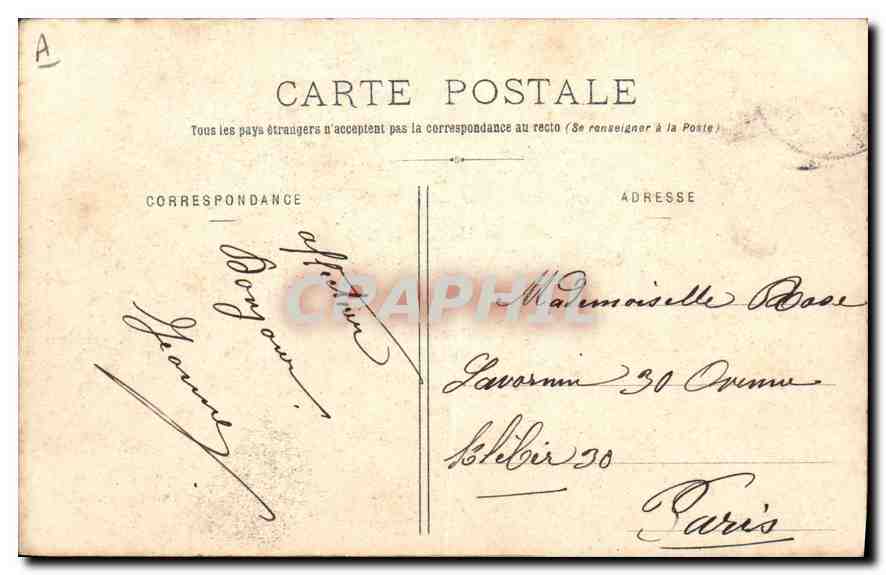 CPA Folklore Montagnard Auvergnat  — Verso