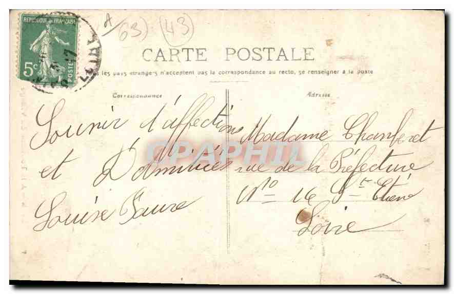 En Auvergne — A la Fontaine du Village — 24 bis — Verso
