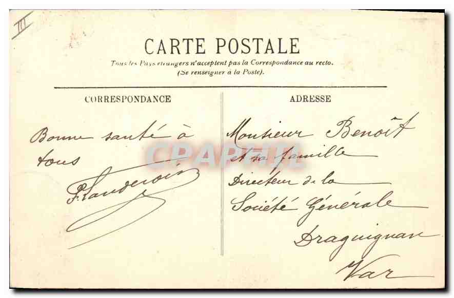 CPA Folklore Types D'Auvergne la Bourree  — Verso